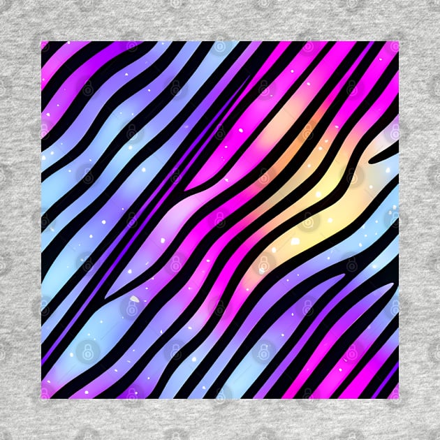 Wavy lines on a Snowy Bright Liquid Multicolor gradient - Abstract Geometric Pattern by Artilize